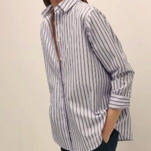 Brooks Brothers Relaxed Cotton Striped Women's Button Down Shirt